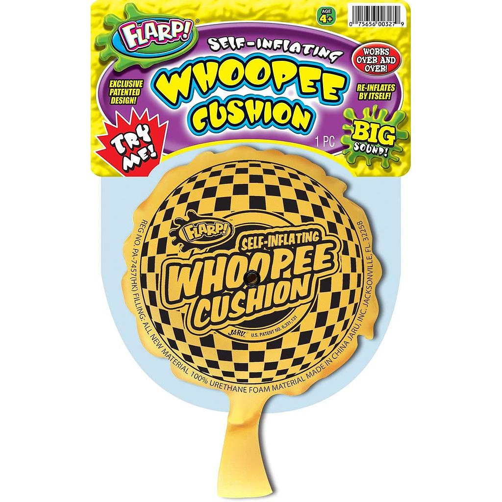 COJIN DE BROMA AUTOINFLABLE AMARILLO 6"