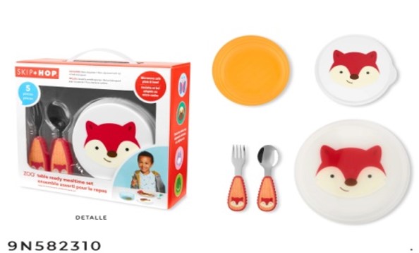 SET D/PLATO Y CUBIERTO P/BEBE FOX