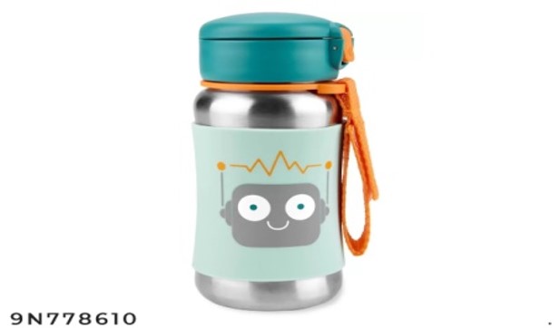 BOTELLA TERMICA C/PAJILLA ROBOT 12 ONZ