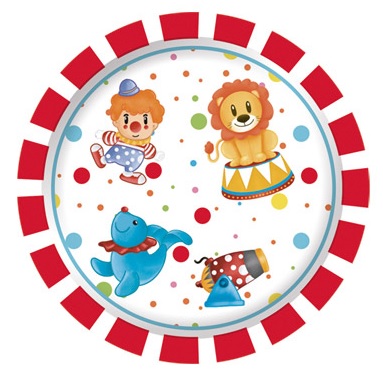 PLATOS PIÑATERIA CIRCO 7"