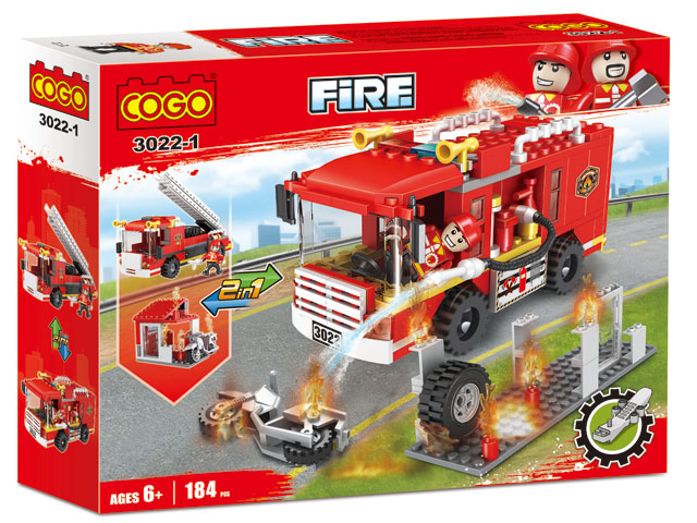 BLOQUES COGO BOMBERO 2EN1 184 PZ