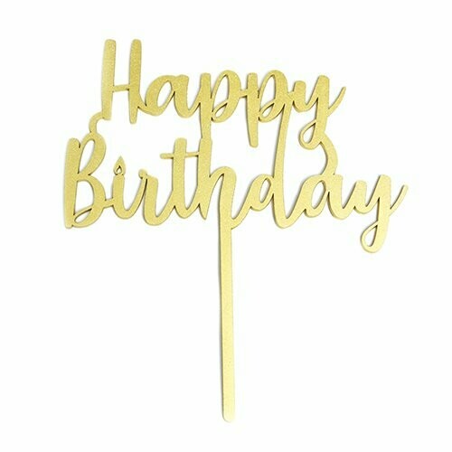 LETRETO "HAPPY BIRTHDAY" DORADO