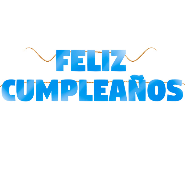 LETRETO "FELIZ CUMPLEAÑOS" CELESTE