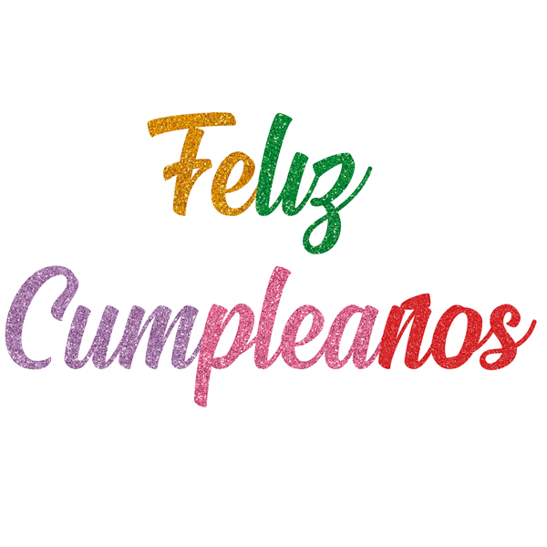 LETRETO "FELIZ CUMPLEAÑOS" MULTICOLOR