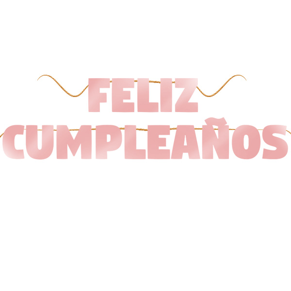 LETRETO "FELIZ CUMPLEAÑOS" ROSADO