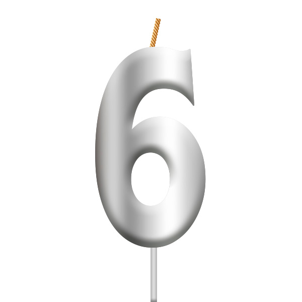 VELA PLATEADA NUMERO #6