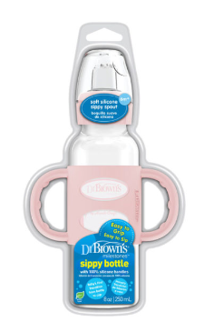BIBERÓN B-ESTRECHA +ASAS ROSA 8OZ