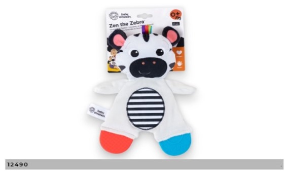 MORDEDOR DE PELUCHE SENSORIAL P/BEBE (ZEN LA ZEBRA