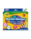 MARCADORES WONDER PUNTA FINA 20 PZ