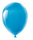 GLOBOS 12" CELESTE 15 PZ