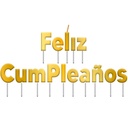 VELAS FELIZ CUMPLEAÑOS DORADO