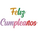 LETRETO "FELIZ CUMPLEAÑOS" MULTICOLOR