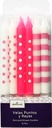 VELAS ROSADO Y BLANCO 12 PZ