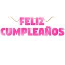LETRETO "FELIZ CUMPLEAÑOS" FUCSIA