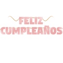 LETRETO "FELIZ CUMPLEAÑOS" ROSADO
