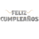 LETRETO "FELIZ CUMPLEAÑOS" PLATEADO