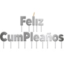 VELAS FELIZ CUMPLEAÑOS PLATEADO