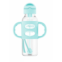 BOTELLA ESTRECHA C/PAJILLA Y ASAS VERDE 8 ONZ