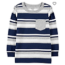 F23 T B TEE NAVYGREYWHITE LS TEE