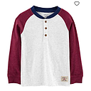 F23 T B HENLEY GREY BURG LS HENLEY
