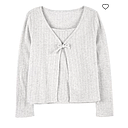 FA23 KG FASHION TOP GREY CARDI 2PC TOP