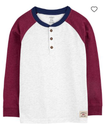 F23 K B HENLEY GREY BURG LS HENLEY